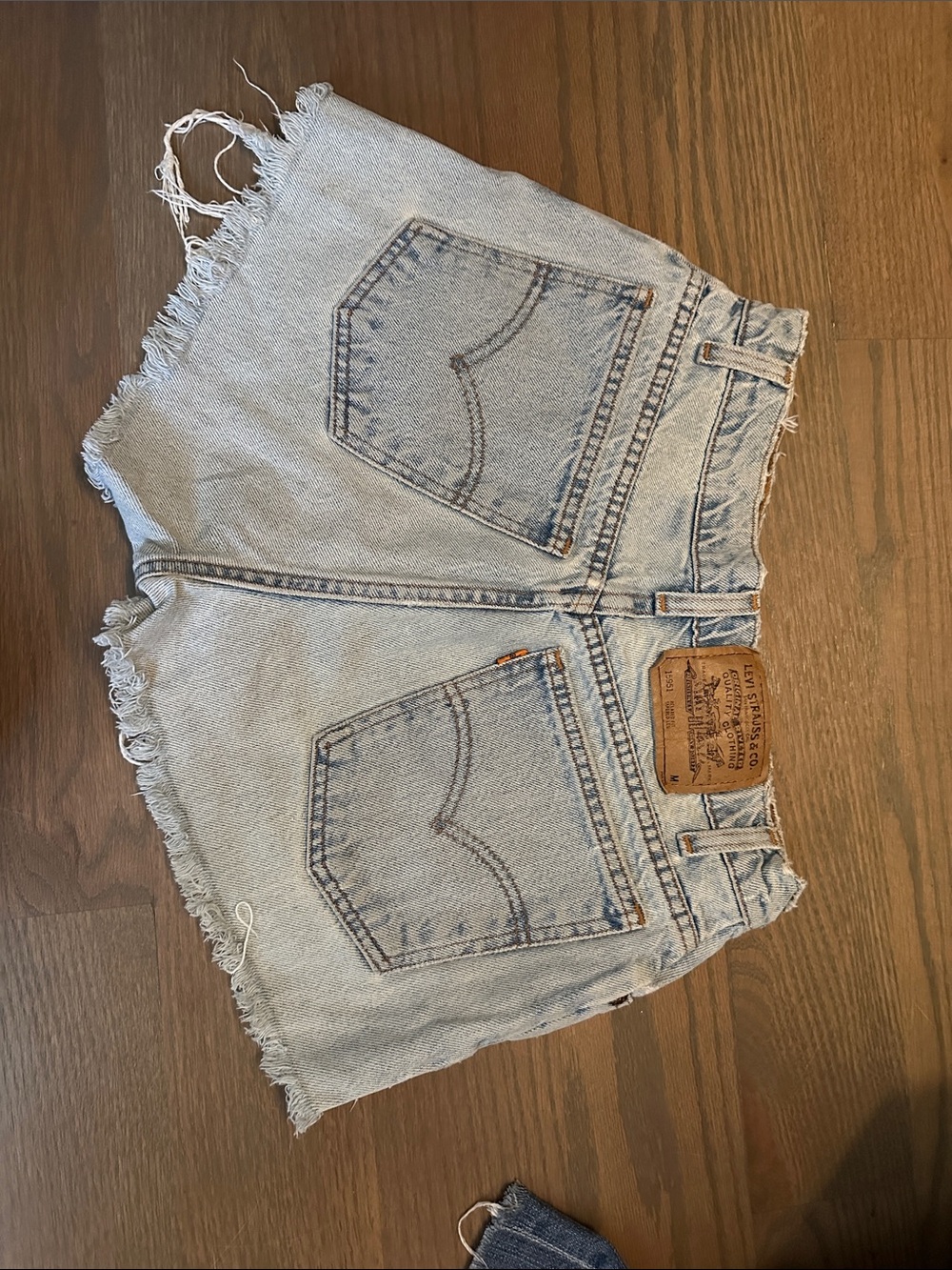 Orange Tab Levi’s Jean Shorts Light Blue Distressed Denim Shorts